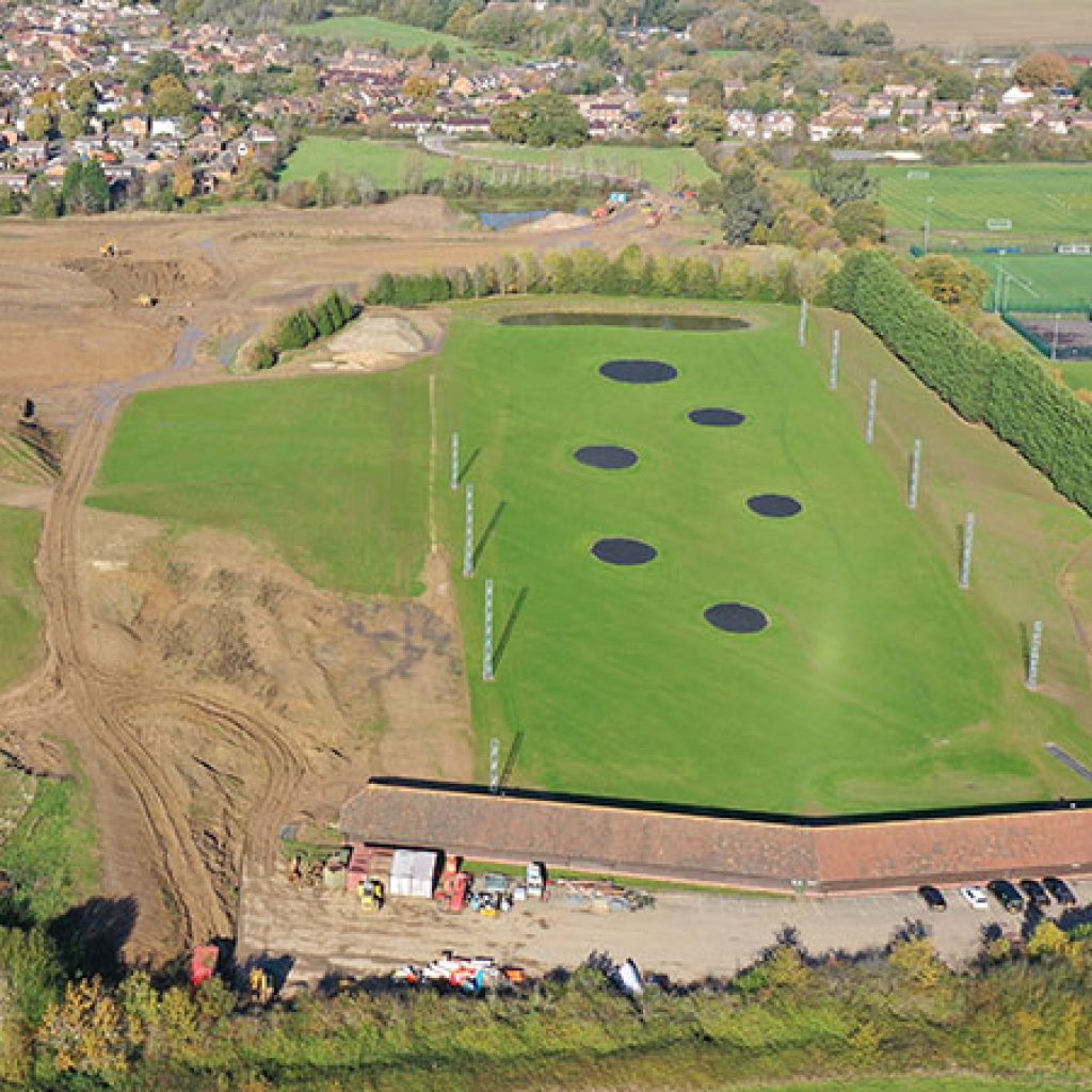 GolfPlex aerial photo under construction